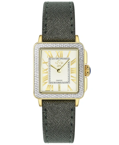 GEVRIL WOMEN'S PADOVA SWISS QUARTZ BLACK ITALIAN LEATHER STRAP WATCH 30MM