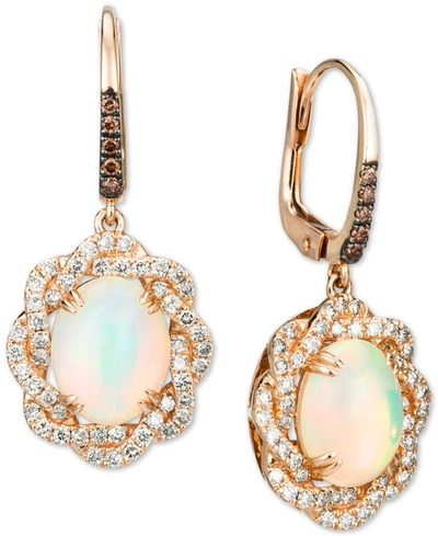 LE VIAN NEOPOLITAN OPAL (2-3/8 CT. T.W.) & DIAMOND (3/4 CT. T.W.) DROP EARRINGS IN 14K ROSE GOLD