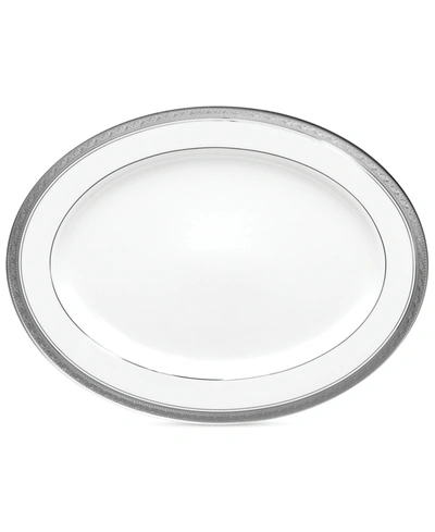 NORITAKE DINNERWARE, CRESTWOOD PLATINUM OVAL PLATTER