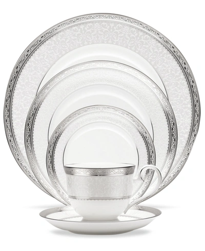 NORITAKE DINNERWARE, ODESSA PLATINUM 5 PIECE PLACE SETTING