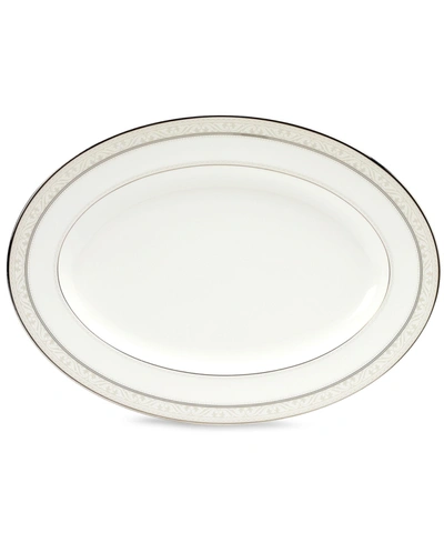 NORITAKE "MONTVALE PLATINUM" OVAL PLATTER, 14"