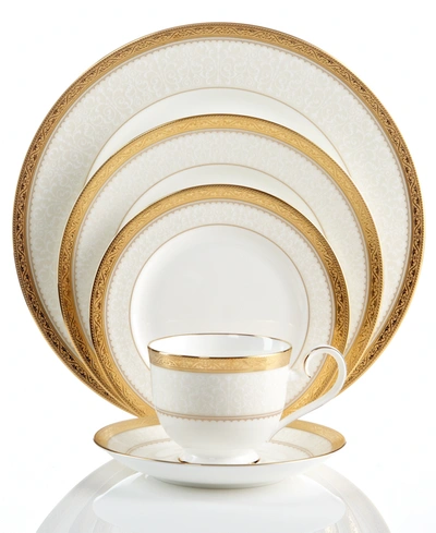 NORITAKE DINNERWARE, ODESSA GOLD 5 PIECE PLACE SETTING