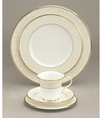 NORITAKE "WHITE PALACE" GRAVY BOAT & STAND