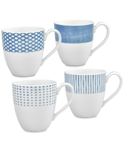 NORITAKE HAMMOCK ASSORTED MUGS, SET OF 4