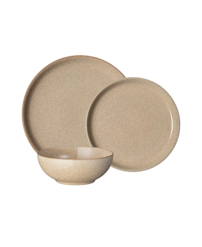 DENBY STUDIO CRAFT BIRCH 12 PIECE DINNERWARE SET, SERVICE FOR 4