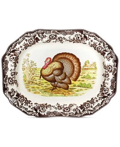 SPODE WOODLAND TURKEY OCTOGONAL PLATTER