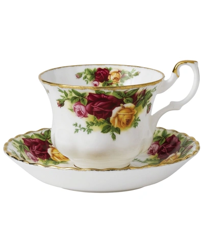 ROYAL ALBERT OLD COUNTRY ROSES TEACUP AND SAUCER