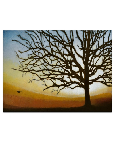 READY2HANGART , 'SINGLE LEAF' TREE CANVAS WALL ART, 30X40"