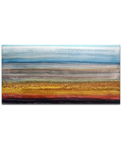 READY2HANGART , 'SKY AND GROUND' ABSTRACT CANVAS WALL ART, 24X48"