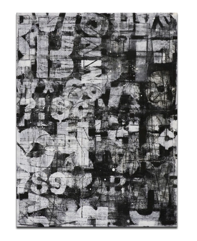 READY2HANGART , 'STREET SMART I' ABSTRACT CANVAS WALL ART, 40X30"