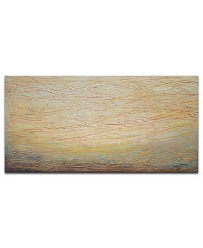 READY2HANGART 'METALLIC WAVES' ABSTRACT CANVAS WALL ART