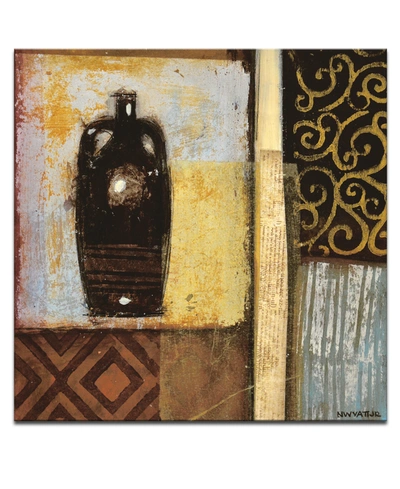 READY2HANGART 'ANCIENT VASE III' ABSTRACT CANVAS WALL ART, 12X12"