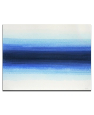 READY2HANGART 'DEEPEST' BLUE ABSTRACT CANVAS WALL ART, 30X40"