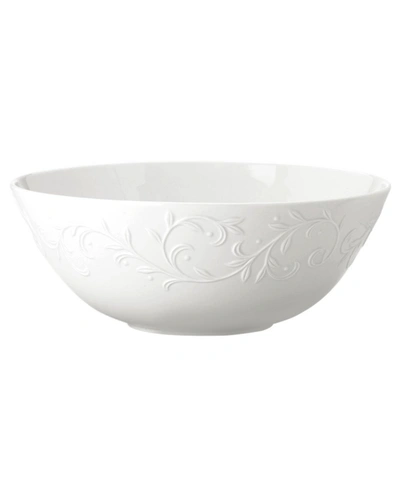 LENOX DINNERWARE, OPAL INNOCENCE CARVED SERVING BOWL