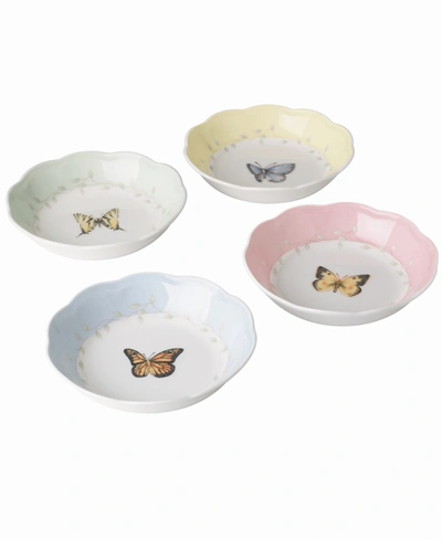 LENOX BUTTERFLY MEADOW FRUIT DISHES, SET OF 4