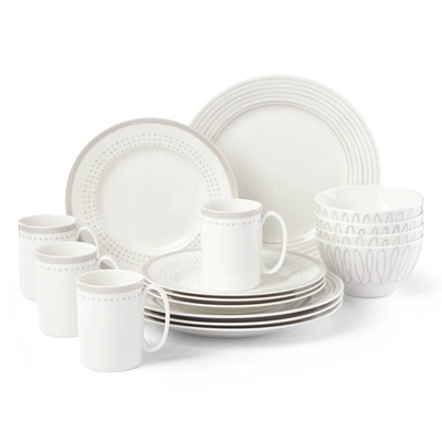 KATE SPADE CHARLOTTE STREET EAST GREY 16-PC DINNERWARE SET, SERVICE FOR 4