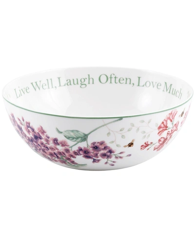 LENOX BUTTERFLY MEADOW SERVING BOWL, LIVE WELL LAUGH OFTEN
