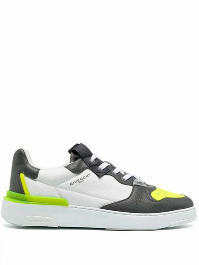GIVENCHY MEN'S  GREY LEATHER SNEAKERS