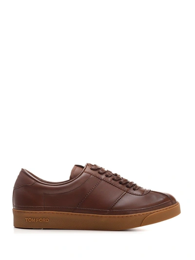 TOM FORD MEN'S  BROWN OTHER MATERIALS SNEAKERS