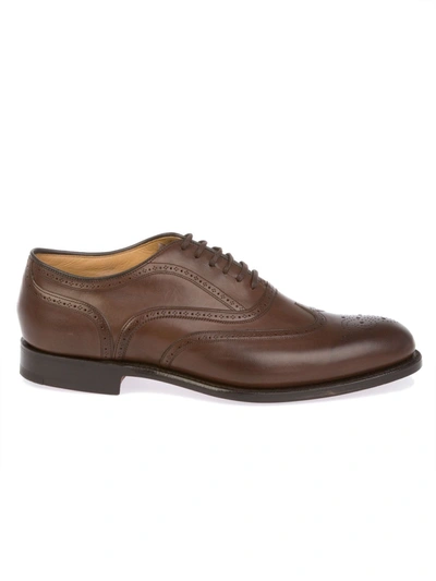 CHURCH'S MEN'S  BROWN LEATHER LACE UP SHOES