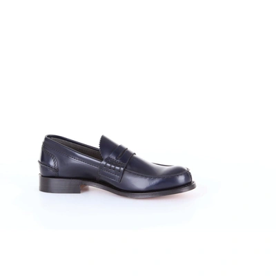 CHURCH'S MEN'S  BLUE LEATHER LOAFERS