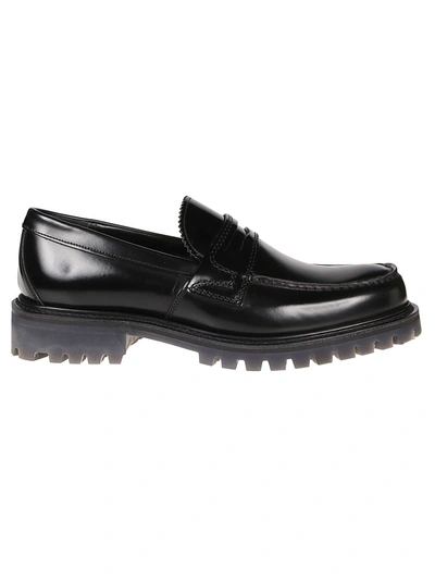 CHURCH'S MEN'S  BLACK LEATHER LOAFERS