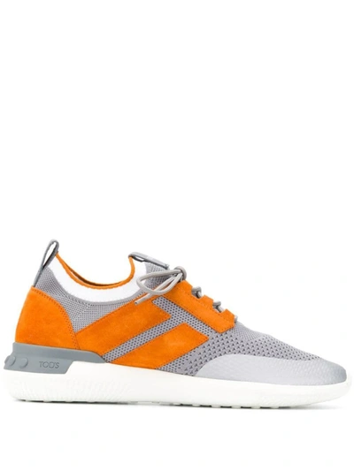 TOD'S TOD'S MEN'S  GREY POLYESTER SNEAKERS