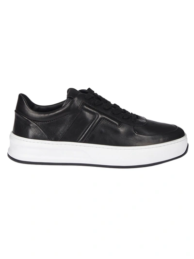 TOD'S TOD'S MEN'S  BLACK LEATHER SNEAKERS