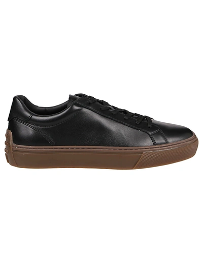 TOD'S TOD'S MEN'S  BLACK OTHER MATERIALS SNEAKERS