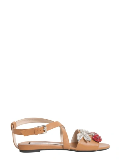 N°21 WOMEN'S  BROWN LEATHER SANDALS