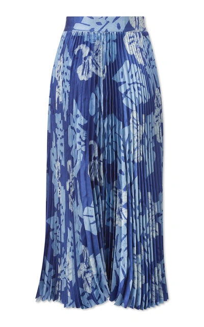 STUDIO 189 WOMEN'S PLEATED HAND-BATIKED SILK MIDI SKIRT