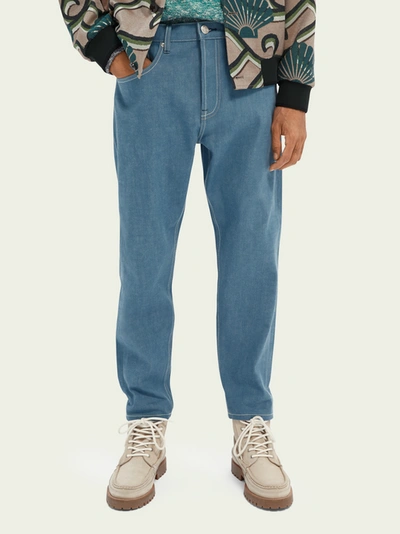 SCOTCH & SODA DEAN TAPERED-FIT JEANS - AQUAMARINE JAPANESE SELVEDGE