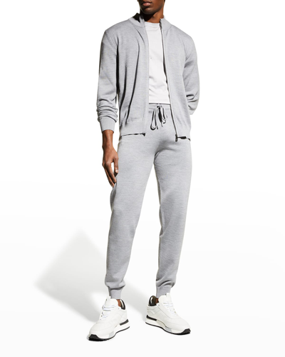 CORNELIANI MEN'S WOOL-BLEND JOGGER PANTS