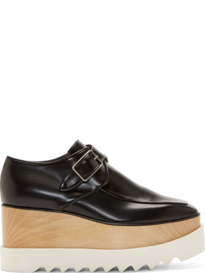 STELLA MCCARTNEY Black Platform Monk Strap Shoes