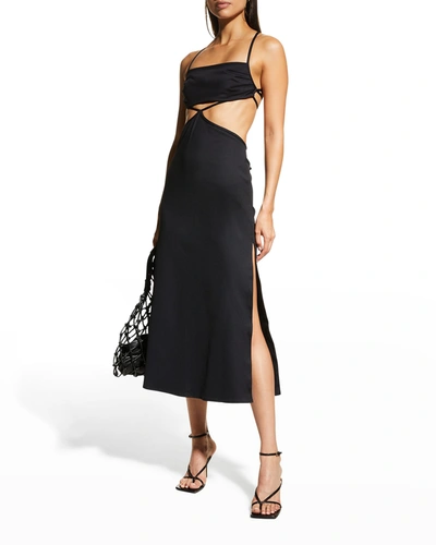 PORT DE BRAS ST BARTS STRAPPY MIDI DRESS