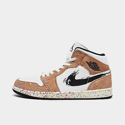 NIKE JORDAN AIR 1 MID SE BRUSH STROKE CASUAL SHOES