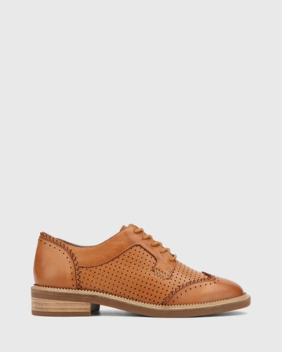Shop Wittner Canan Leather Lace Up Leather Brogues In Tan