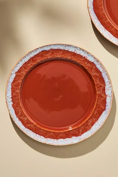 ANTHROPOLOGIE SET OF 4 OLD HAVANA DINNER PLATES