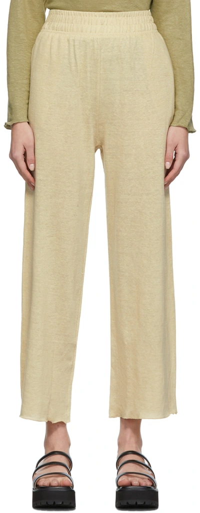 MISSING YOU ALREADY OFF-WHITE LINEN RELAX LOUNGE PANTS