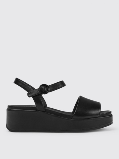 CAMPER MISIA CAMPER WEDGE SANDALS IN LEATHER