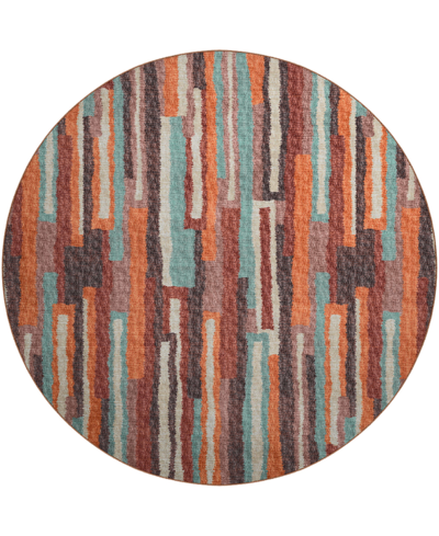 D STYLE BRISBANE WASHABLE BR7 8' X 8' ROUND AREA RUG