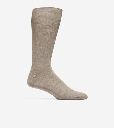 COLE HAAN COLE HAAN MEN'S TONAL ARGYLE CREW SOCKS - BROWN