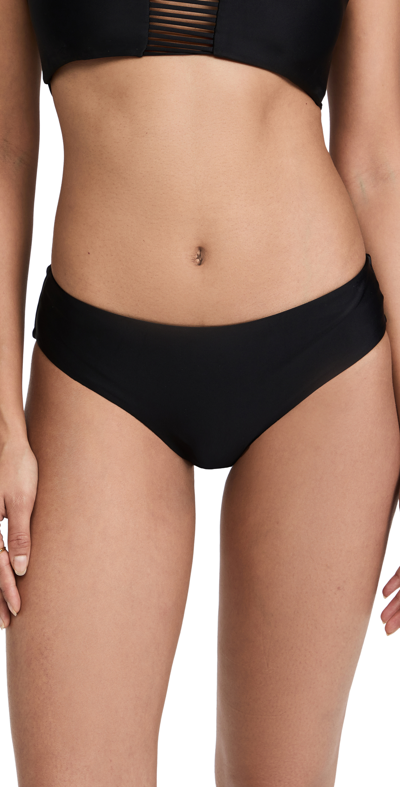 MIKOH CRUZ BAY FULL COVERAGE BIKINI BOTTOMS NOIR
