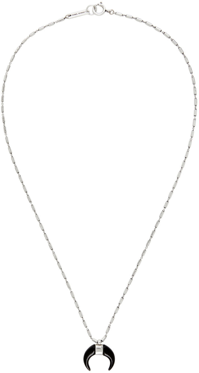 ISABEL MARANT SILVER & BLACK SAUTOIR NECKLACE