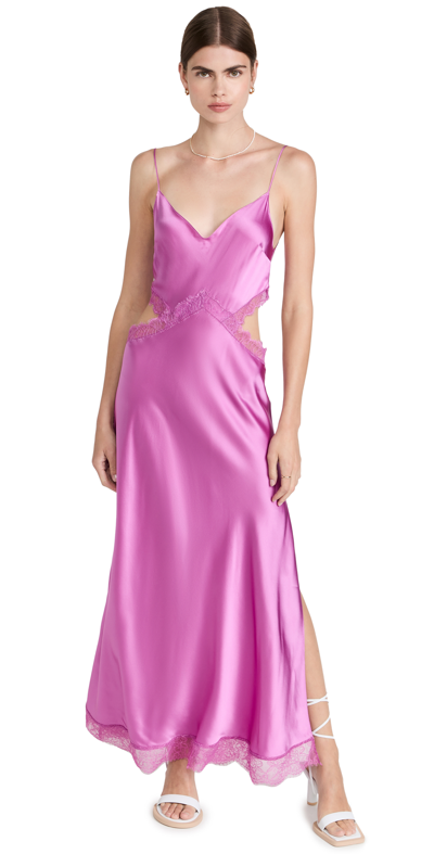 DANNIJO LACE CUT OUT SLIP DRESS