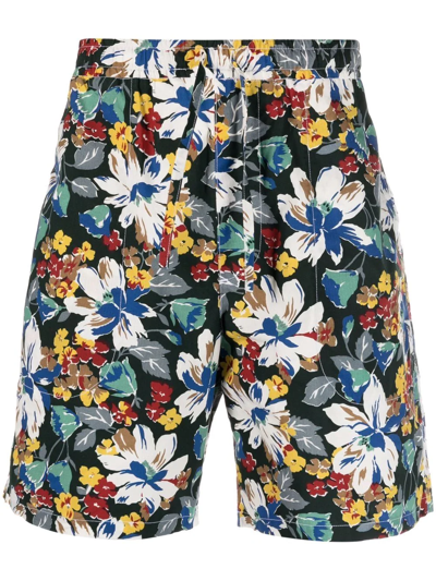 YMC YOU MUST CREATE FLORAL DRAWSTRING SHORTS