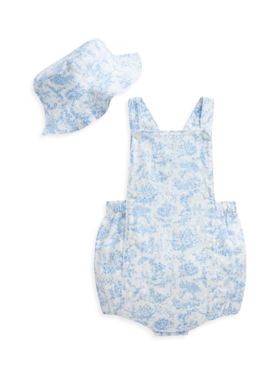 POLO RALPH LAUREN BABY GIRL'S & GIRL'S LINEN TOILE OVERALL & HAT 2-PIECE SET