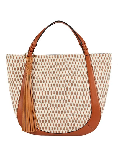 ULLA JOHNSON ALBERS PRINTED COTTON TOTE BAG