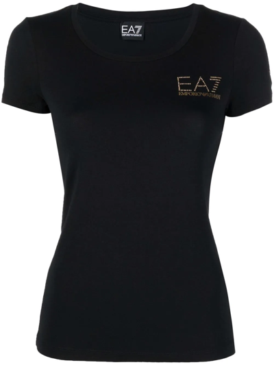 EA7 LOGO-PRINT SHORT-SLEEVED T-SHIRT