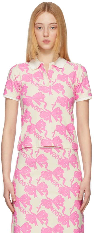 MAISIE WILEN PINK & BEIGE AU FAIT POLO